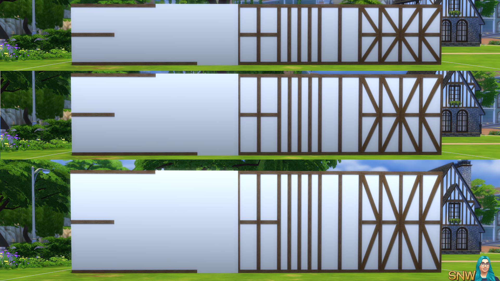 Beachy Keen Tudor Style walls | SNW | SimsNetwork.com