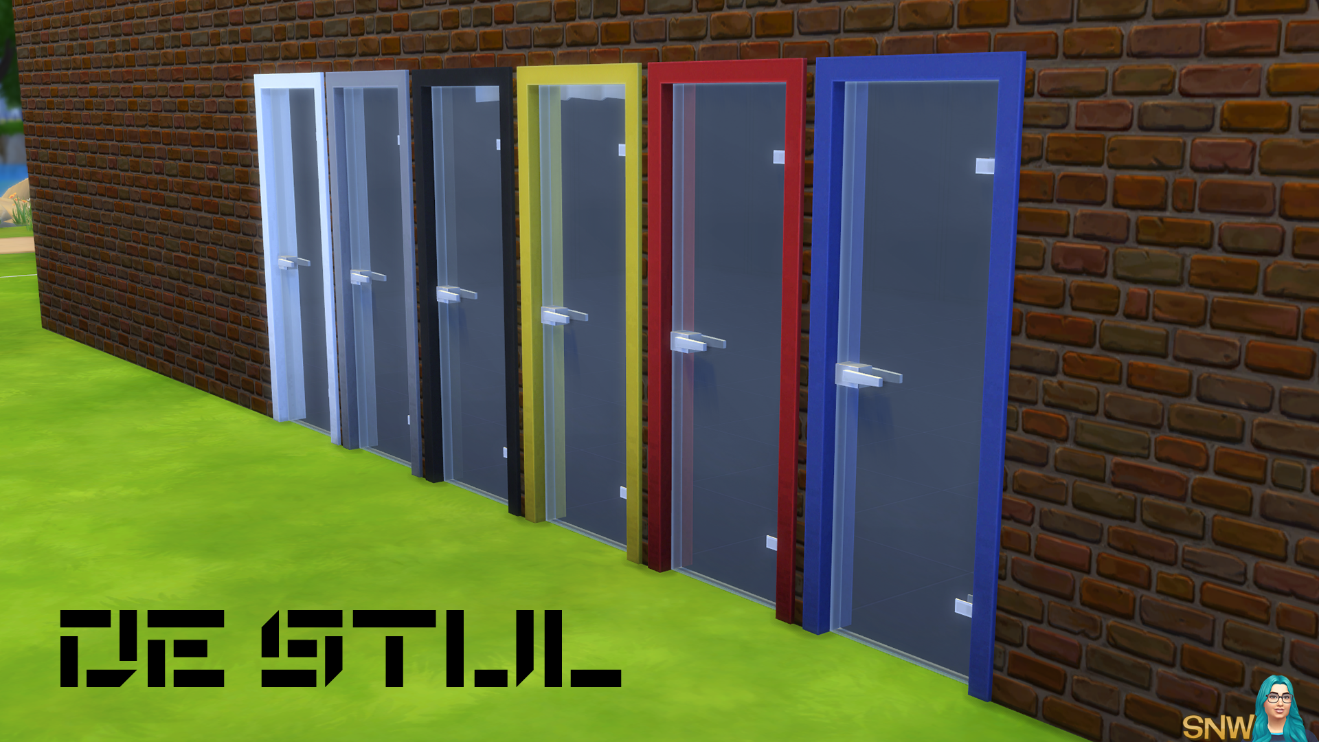 De Stijl Glass Door 4 Snw Simsnetwork Com