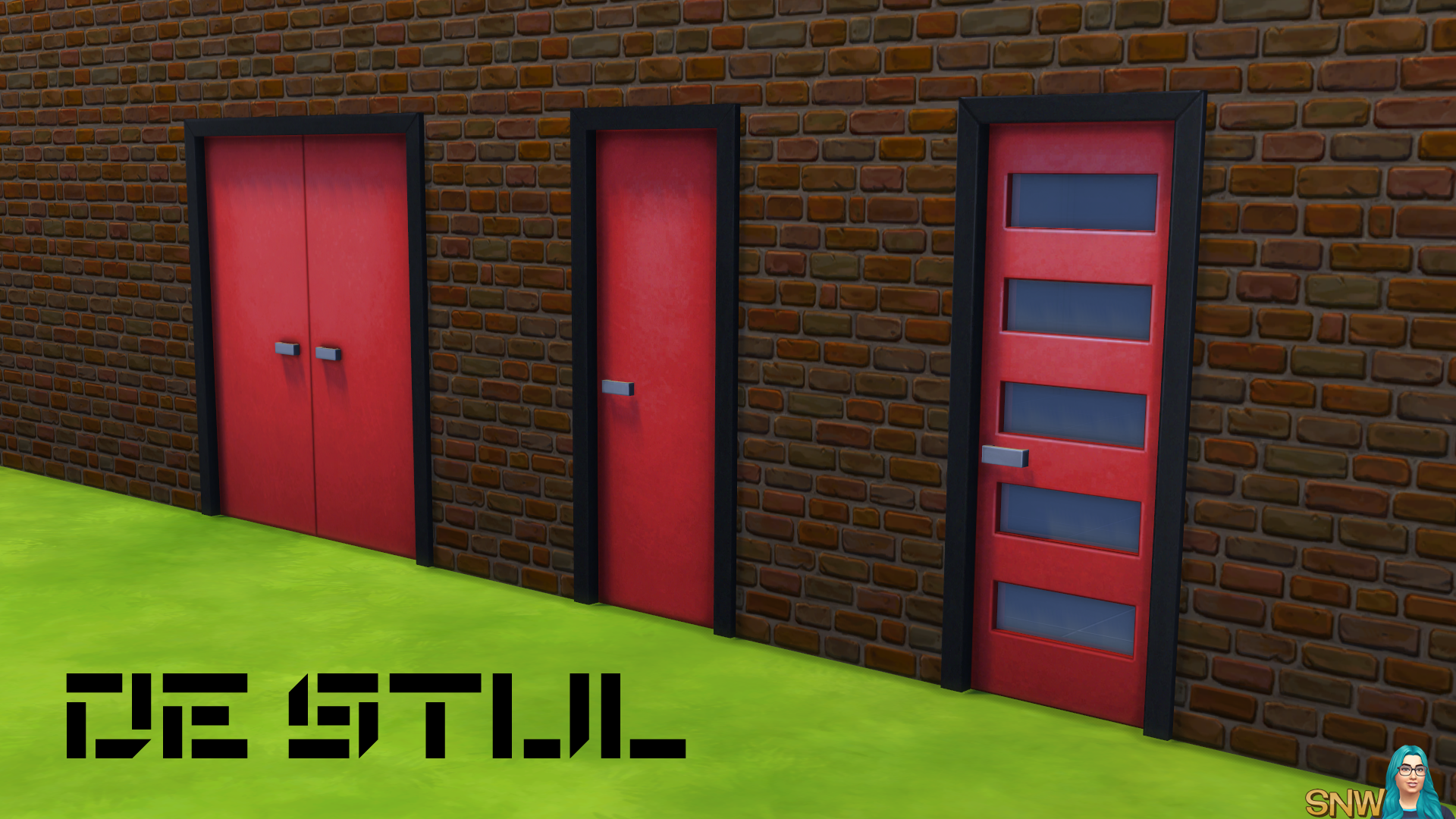 De Stijl Modern Front Door 6 Snw Simsnetwork Com