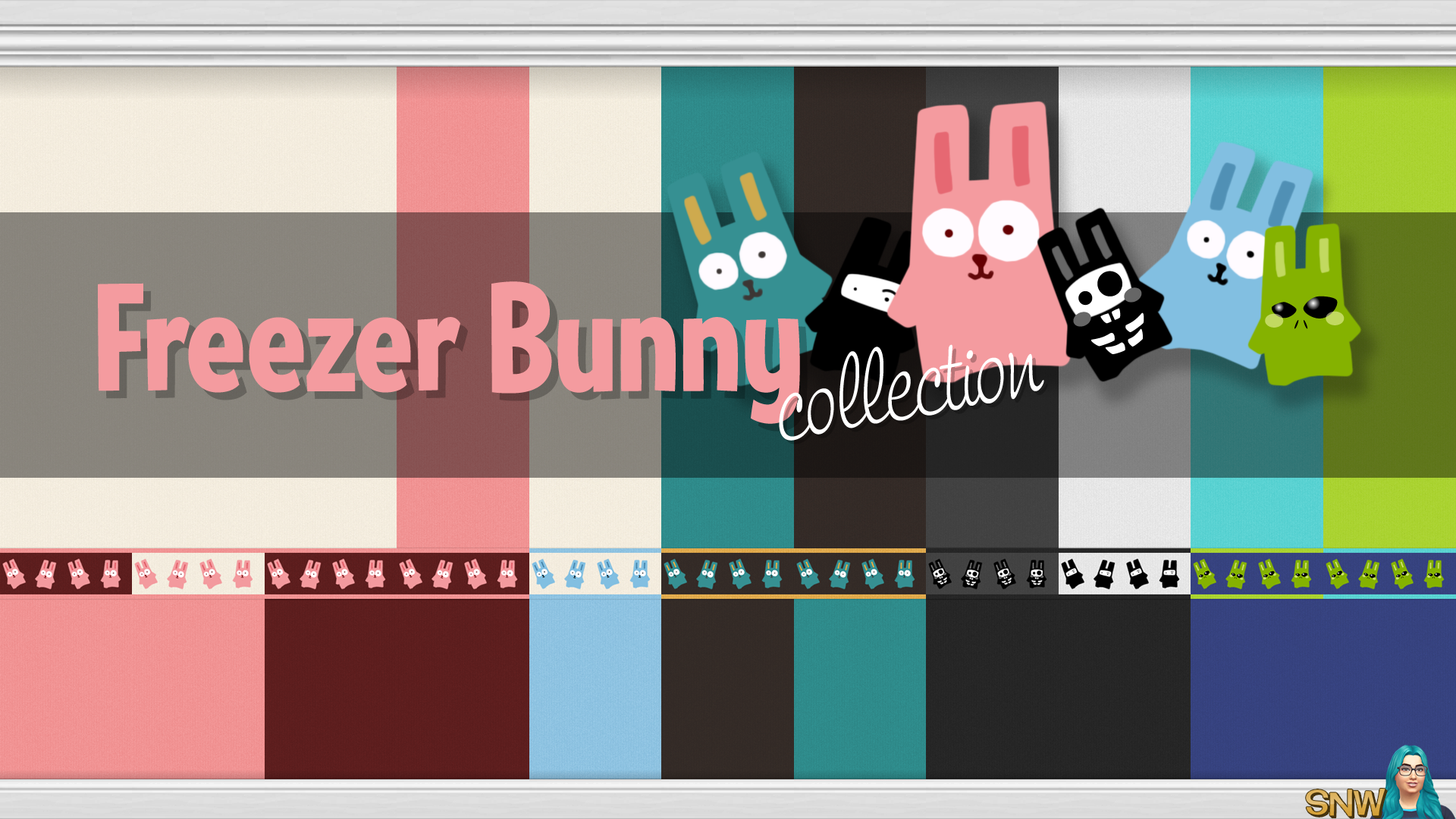 Freezer Bunny Collection Middle Border Wallpapers Snw Simsnetwork Com