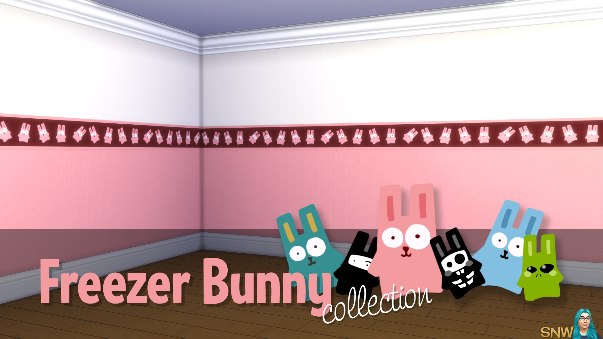 Freezer Bunny Collection Middle Border Wallpapers Snw