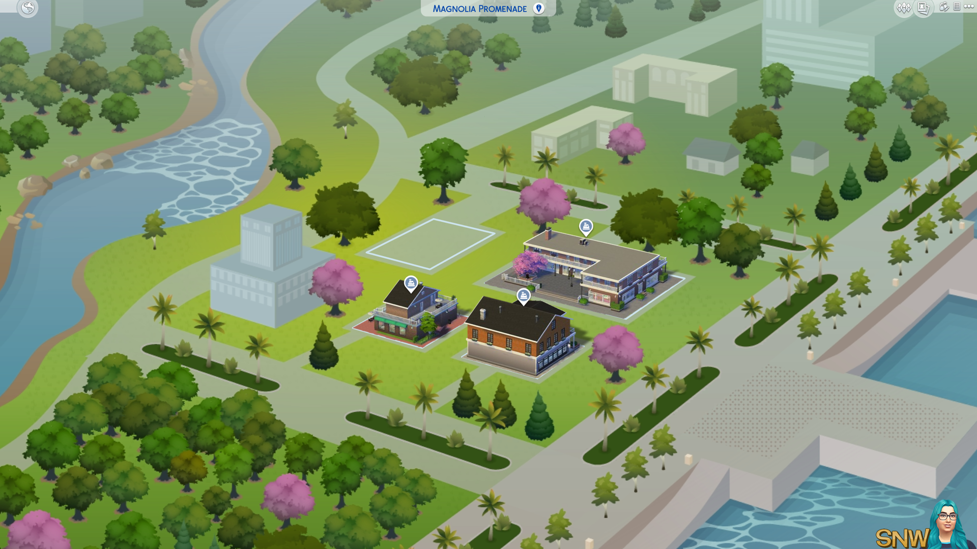 The Sims 4: Magnolia Promenade world