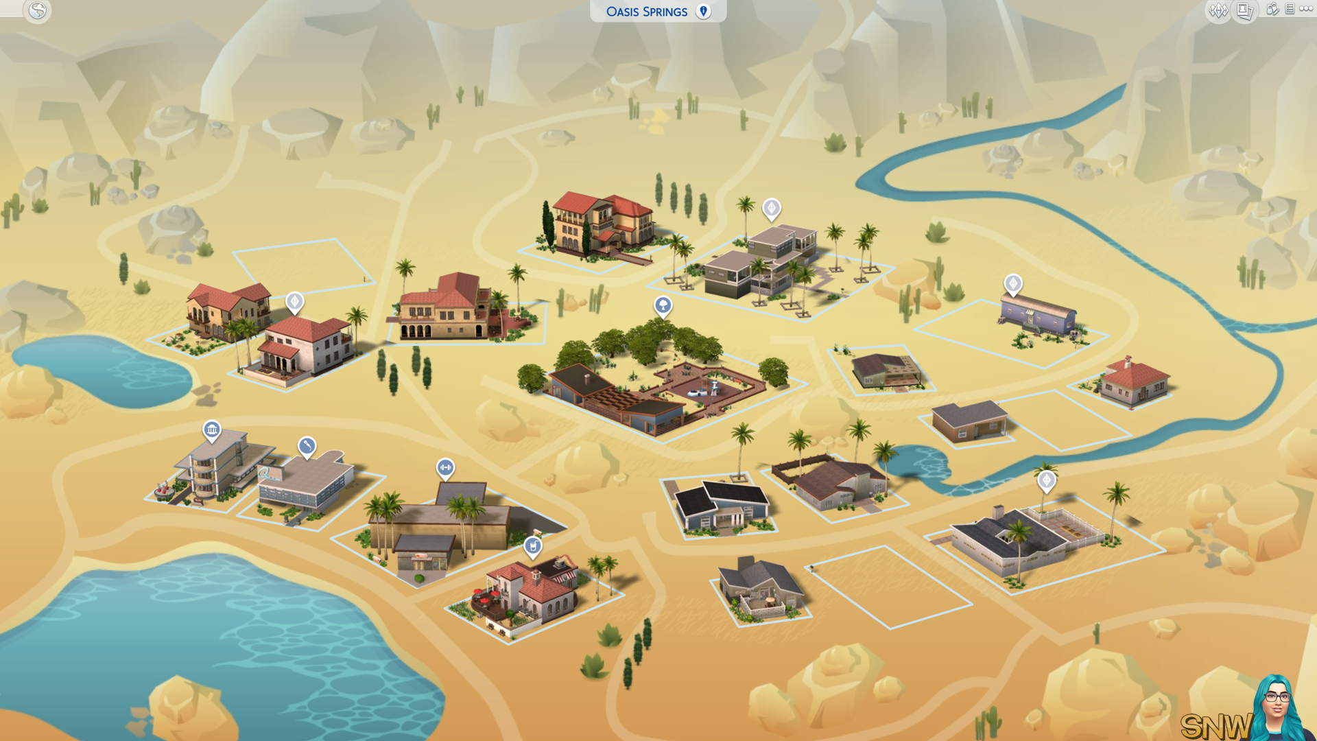 The Sims 4: Oasis Springs world The Sims 4: Oasis Springs world