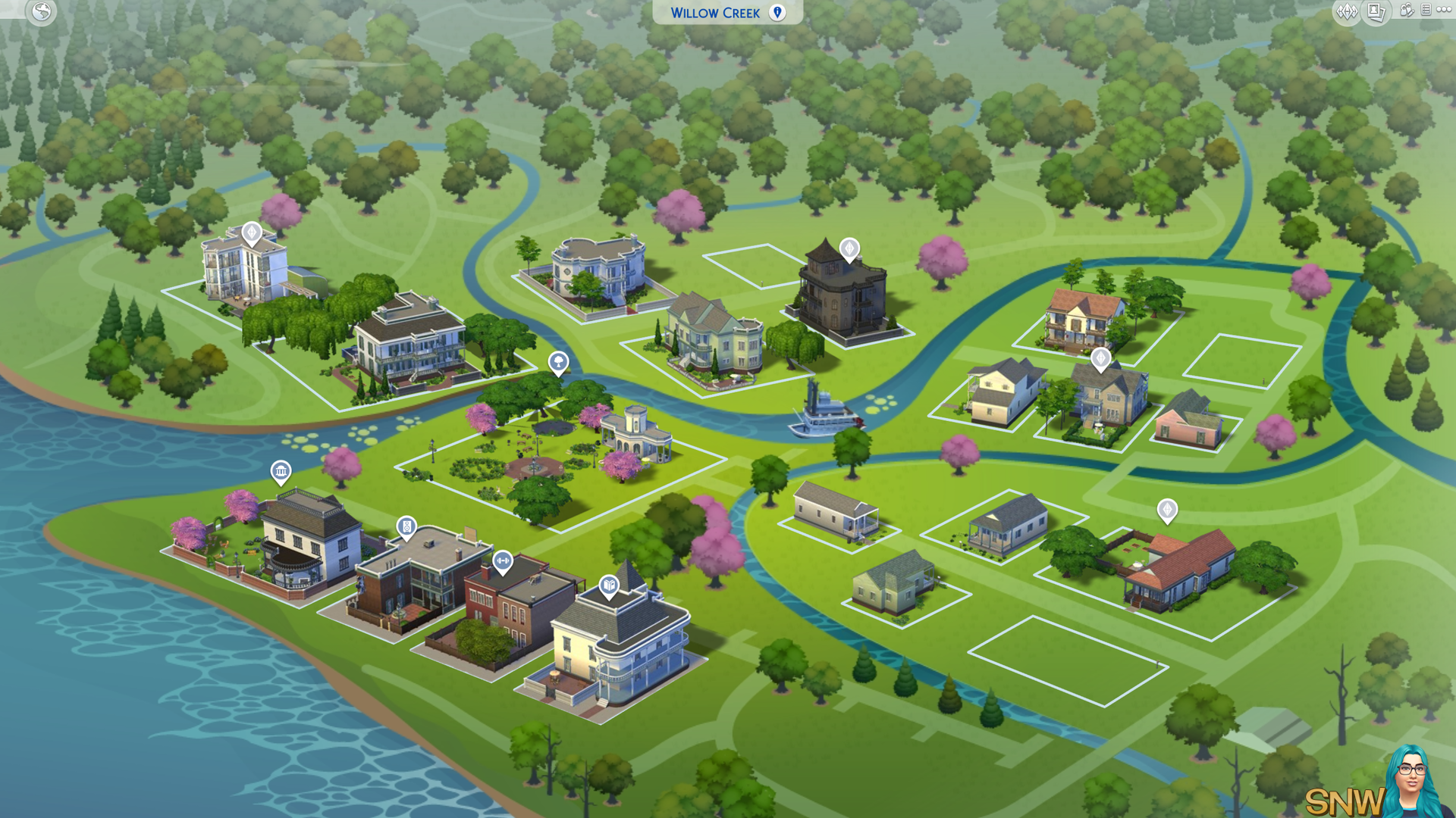 The Sims 4: Willow Creek world The Sims 4: Willow Creek world